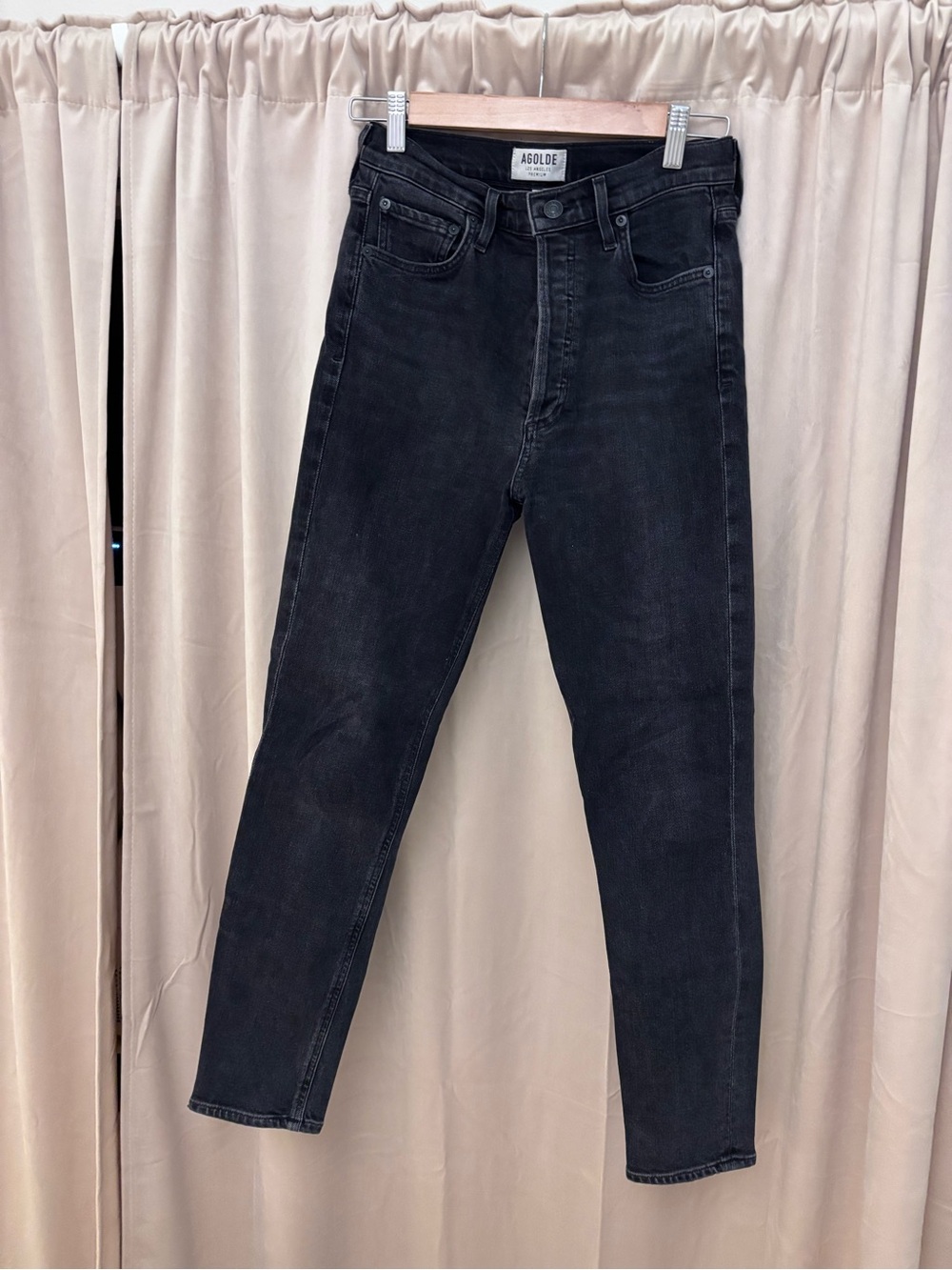 AGOLDE Women’s Black High-Rise Jeans - Size 27